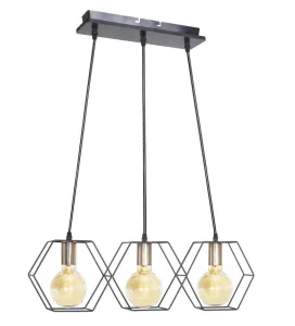 Светильник подвесной 10221/3BK+FG BK (ЭкономСвет) *1