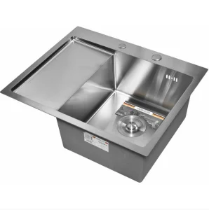 Мойка для кухни врезная GERHANS RK35848-R 580х480х220х0,3 мм с сифоном (5)