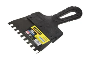 STAYER  PROFlat, 150 мм, зуб 8 х 8 мм, пластиковая ручка, зубчатый, нержавеющий фасадный шпатель, Pr