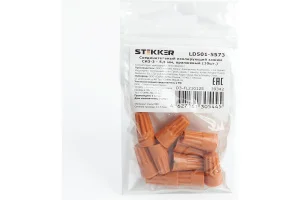 LD501-5573 Соединительный изолирующий зажим СИЗ-3 - 5,5мм оранжевый упак 10шт STEKKER *1