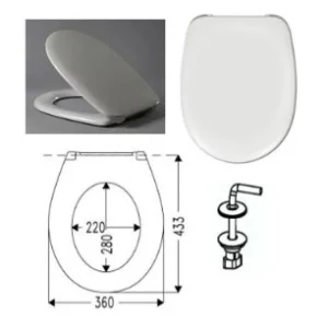 Сиденье для унитаза Haro Malibu Beach 531822/530750 стальное крепление белый