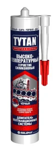 Герметик Tytan Professional Силиконовый Высокотемпературный черный 280 мл 