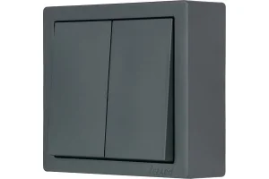 Выключатель 2-кл LETO графит Lezard 752-3400-101