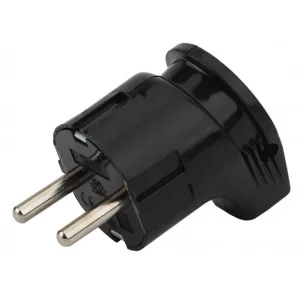 Vx3-B ЭРА Вилка с/з угловая 16A черная (24/480/3840)