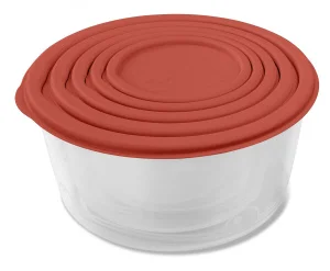 Набор контейнеров круглых низких многофункциональных 5шт Цвет в асс-те