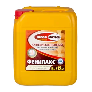 Огнебиозащитный состав WOODMASTER Фенилакс 6 кг, I группа, до -15°С *1/60