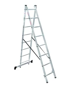 Лестница 8 ступеней 2 секции алюминиевая Новая Высота NV 1220 1220208 *1