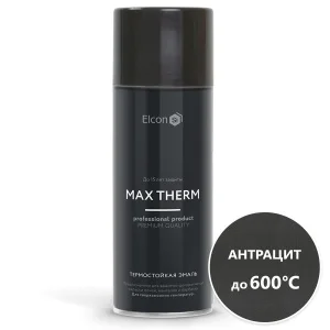 Эмаль термостойкая аэрозоль Elcon антрацит 600 градусов 520мл