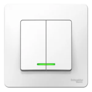 Выключатель 2-кл. СП Blanca 10А IP20 (сх. 5) 250В с подсветкой бел. SchE BLNVS010511