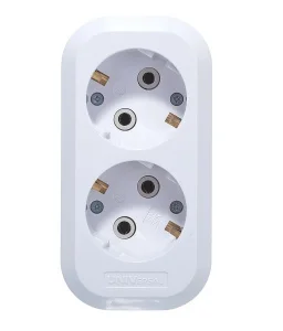 Колодка удлинителя 2-м с заземл. АБС-пластик E302 UNIVersal *1