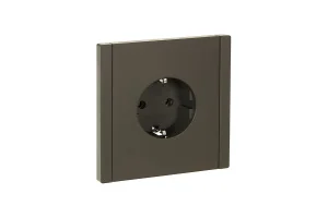 Розетка 1-м СП "Forte&Plano" FP314 16А с заземл. без защ. шторок безвинт. крепл. сер. IEK FP-R11-16-