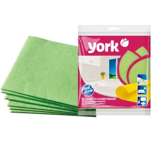 Салфетка вискозная Домашняя YORK 5шт 35х35см Y020020 *1