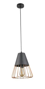 Светильник потолочный LV 9316/1 Бейд Черный/золото Е27 60W 265x265x1000мм