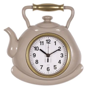 Часы настенные "Классика" чайник 27х28,5 см, корпус бежевый с золотом Рубин 3129-003 *1