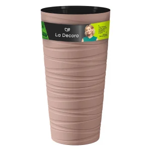 Кашпо д/цветов пласт. "Модерн максимум" 15л, h-610 мокко КШ-9530 (La Decoro) *1