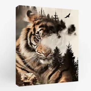 Картина на холсте "Таежный хищник" 40х50см kt45-13360 *1