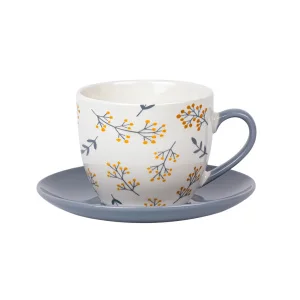 Чайная пара Esprado "Ramita" 235мл костяной фарфор RAM024GE303 *1