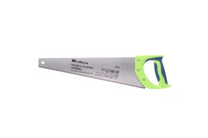 Ножовка по дереву 400мм TPI 7 каленый зуб 2D двухкомпонентная рукоятка Сибртех Зубец 23802 *1/12/24