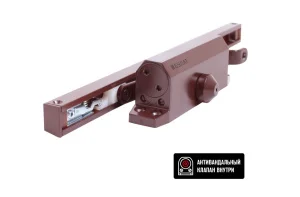 Доводчик дверной БУЛАТ ARCTIC ДД 502/4 AH-С (40-90кг) коричневый со скольз.тягой, морозостойкий 15374 *1