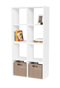 Стеллаж 8 секции 1392х700х294мм белый (Герда) *1