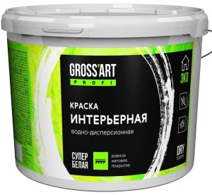 Краска для интерьеров супербелая "Gross'art" PROFI 7кг