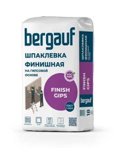 Шпатлевка гипсовая финишная Finish Gips 18кг Bergauf 1уп=56шт