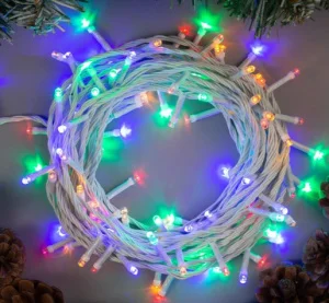 Гирлянда «Нить» 10 м IP20 белая нить 100 LED свечение мульти 8 режимов 220 В 3556795 *1