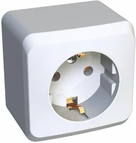 Розетка 1-м ОП Этюд 16А с заземл. бел. SchE PA16-003B