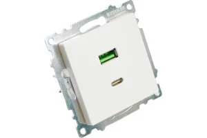 Розетка USB + type C 2-м 