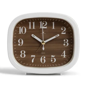Часы-будильник "Дерево" кварц, корпус белый Рубин В5-007 *1