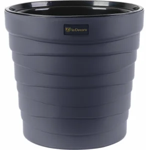 Кашпо д/цветов пласт. "Бархан" 7,5л Антрацит КШ-4363 (La Decoro) *1