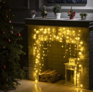 Гирлянда Бахрома-арка 126 LED теплый свет 1х1м