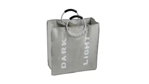 "LOFT STYLE" Корзина для белья с алюминиевыми ручками серая FX-1021