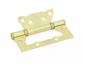 Петля без врезки универсальная Фабрика замков E-2BB-100 PB латунь (пакет) *1/50