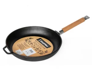 Сковорода чугунная со съемной ручкой, 24 см  h 45 0124, ТМ Гардарика