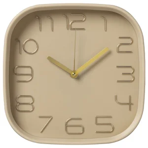 Часы настенные "Классика" 25х25см корпус бежевый Рубин 2500-003 *1
