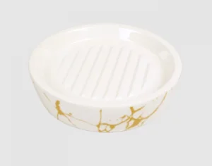 Мыльница настольная "Нури" полирезина белая BRE0590AA-SD (Аквалиния) *1