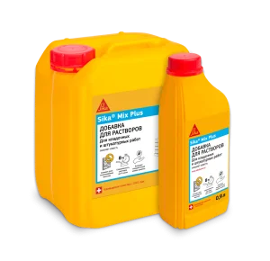 Добавка для строительных растворов пластификатор Sika Mix Plus 5л *1/4