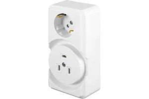 Розетка ОУ для плит с/з, 250В, 32А, белый, PST32-53-20 Stekker *1