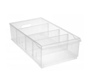 Контейнер универсальный Rolly 2,65л 150х266х87мм с перегородками прозрачный