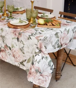 Скатерть "Этель" Пионы 149х180см, 100% хл, саржа 190 г/м2 5376619