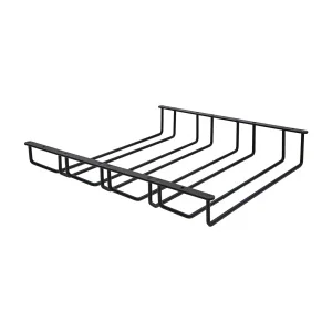 Держатель бокалов 4-х рядный, черный матовый