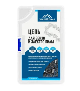 Цепь для бензо и электропилы 3/8" LP 55-1.3 Vertextools 0710-55-1-3 *1