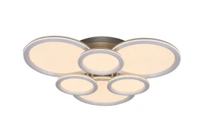 Светильник потолочный MS 1190/6 Пантон 120W Белый/чёрный 10200Lm диммируемый с ПДУ 830х830х145мм