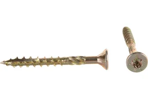 Саморез конструкционный 5,0х50 самозенкующий желт.,потай TORX25 (10 шт.), Bullit-подвес