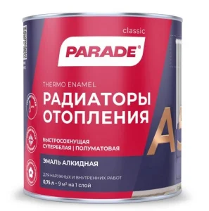 Эмаль термостойкая PARADE А5 алкидная база А полуматовая 0,75л