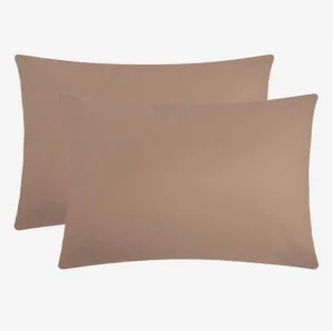 Комплект наволочек Этель 50х70см -2шт бежевый 100% хлопок поплин 125 г/м2 6881624