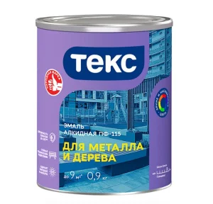 Эмаль ПФ-115 Текс для металла и дерева/ОПТИМУМ белая матовая 0,9кг
