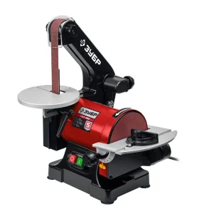 Станок шлифовальный тарельчато-ленточный Зубр СШЛ-350 350Вт диск 125мм