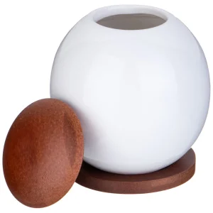 Банка Lefard "Native" 11х13см 600мл с деревянной крышкой на деревянной подставке 587-204 *1/24